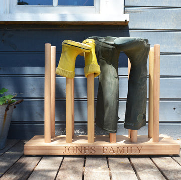 personalised boot rack
