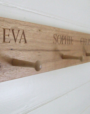 personalised shaker peg rail