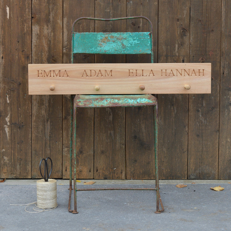 personalised shaker peg rail